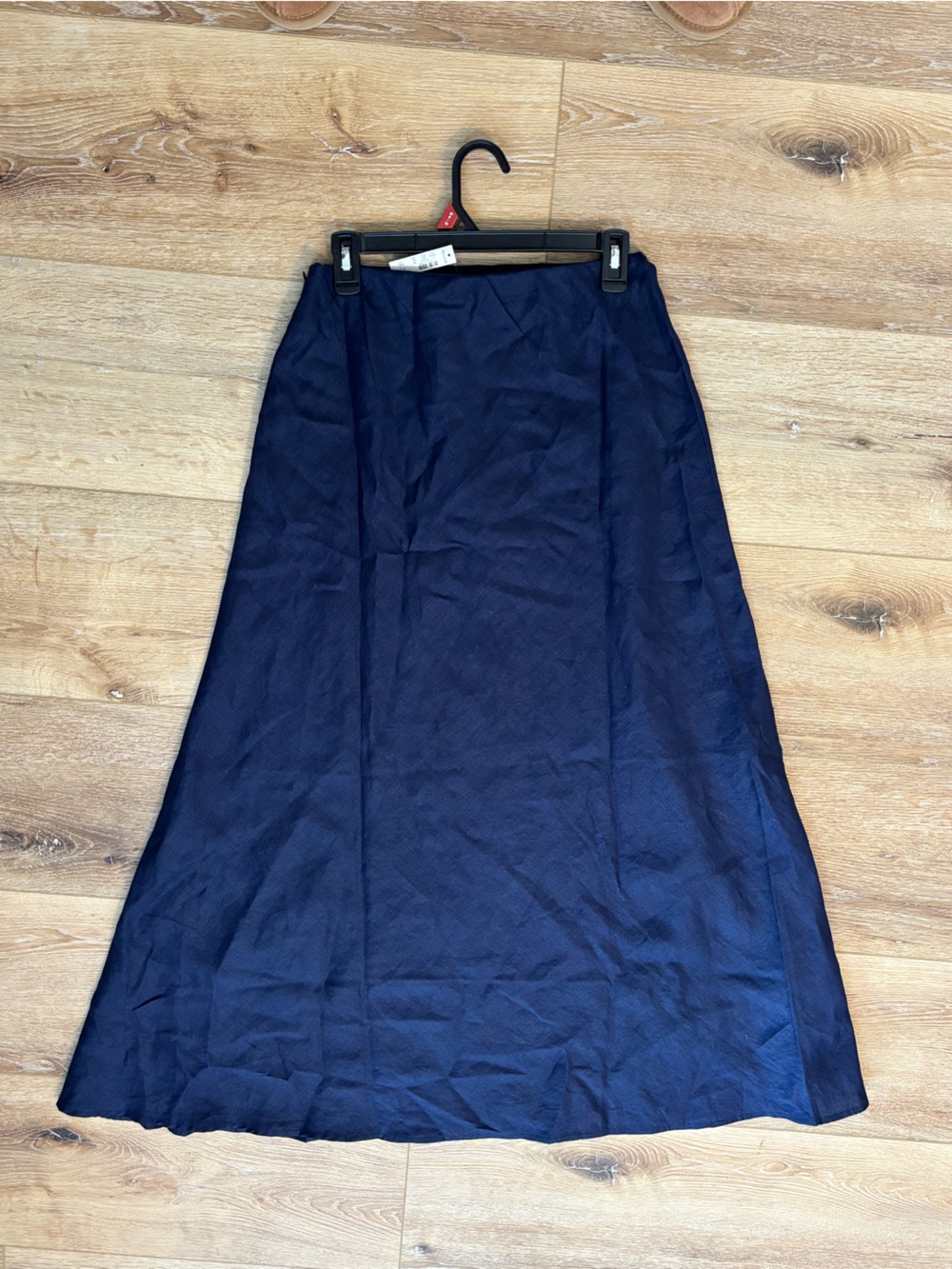Madewell Maxi Slip Skirt in Linen Juniper Berry Navy - Picture 5 of 6